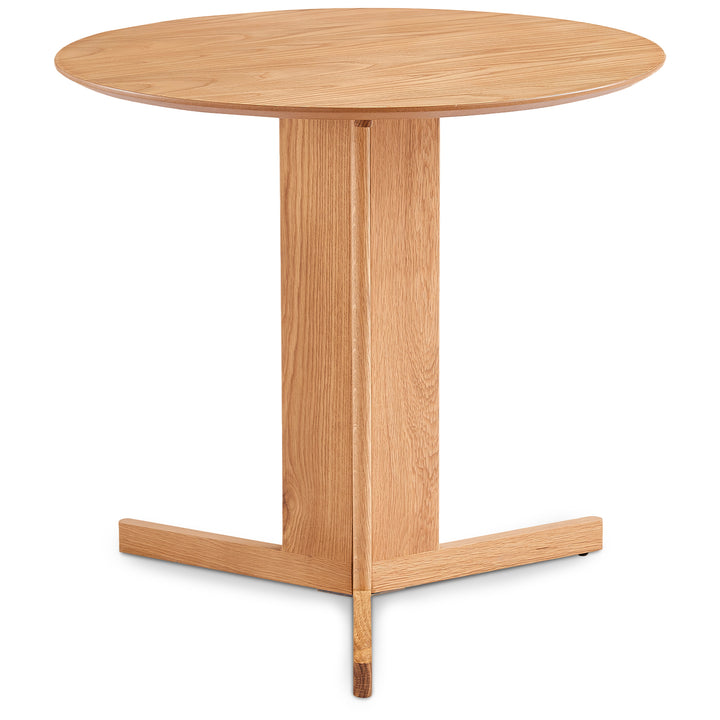 Modern Wood Round Dining Table TREFOIL White Background