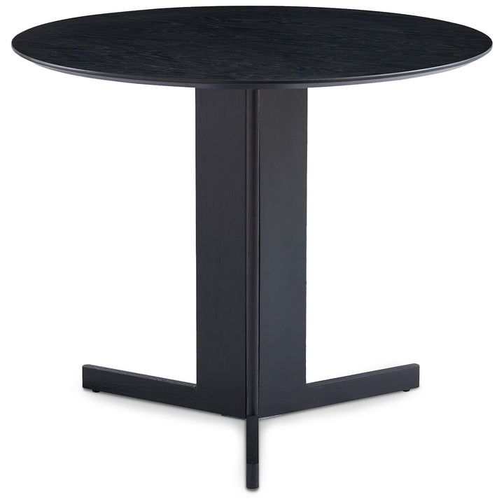Modern Wood Round Dining Table TREFOIL Detail 1