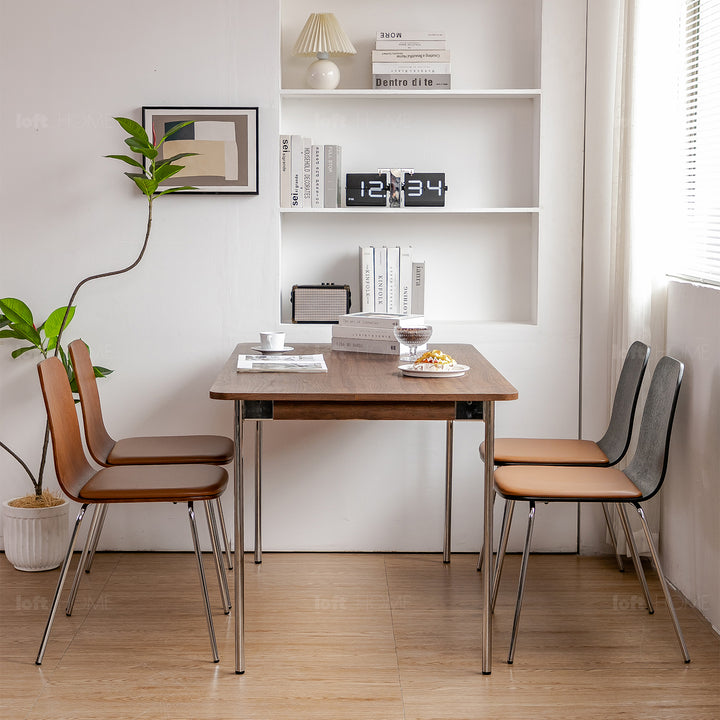 Modern Wood Dining Table Walnut HALDEN Life Style