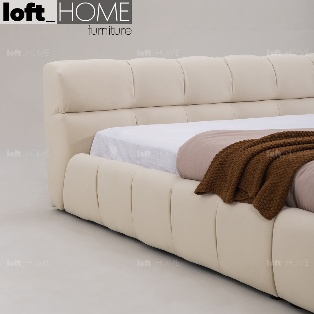 Minimalist Suede Fabric Bed TUFTY Environmental