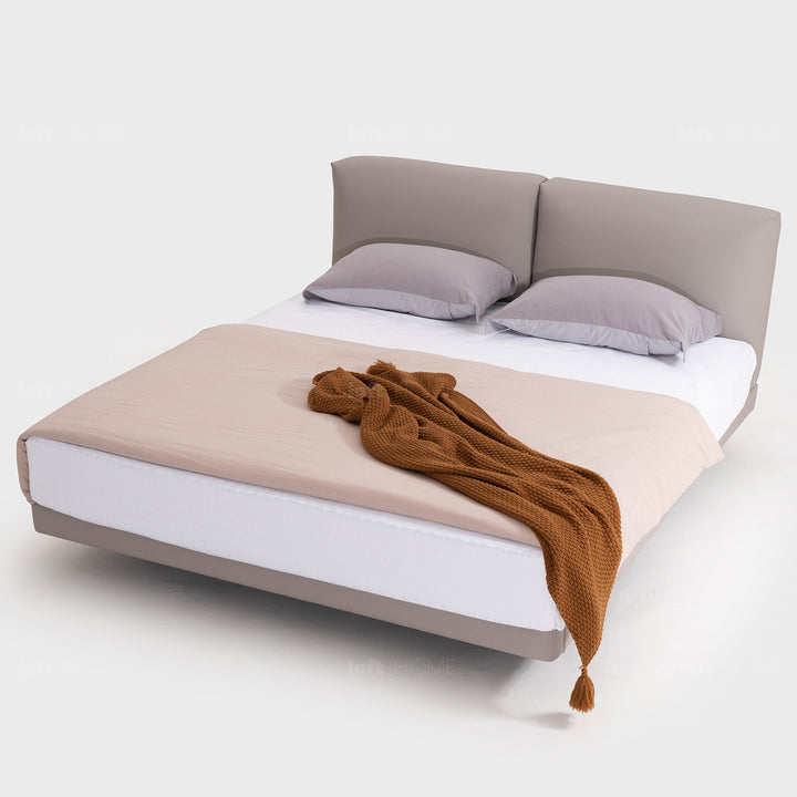 Minimalist Genuine Leather Floating Bed BENCE Color Variant