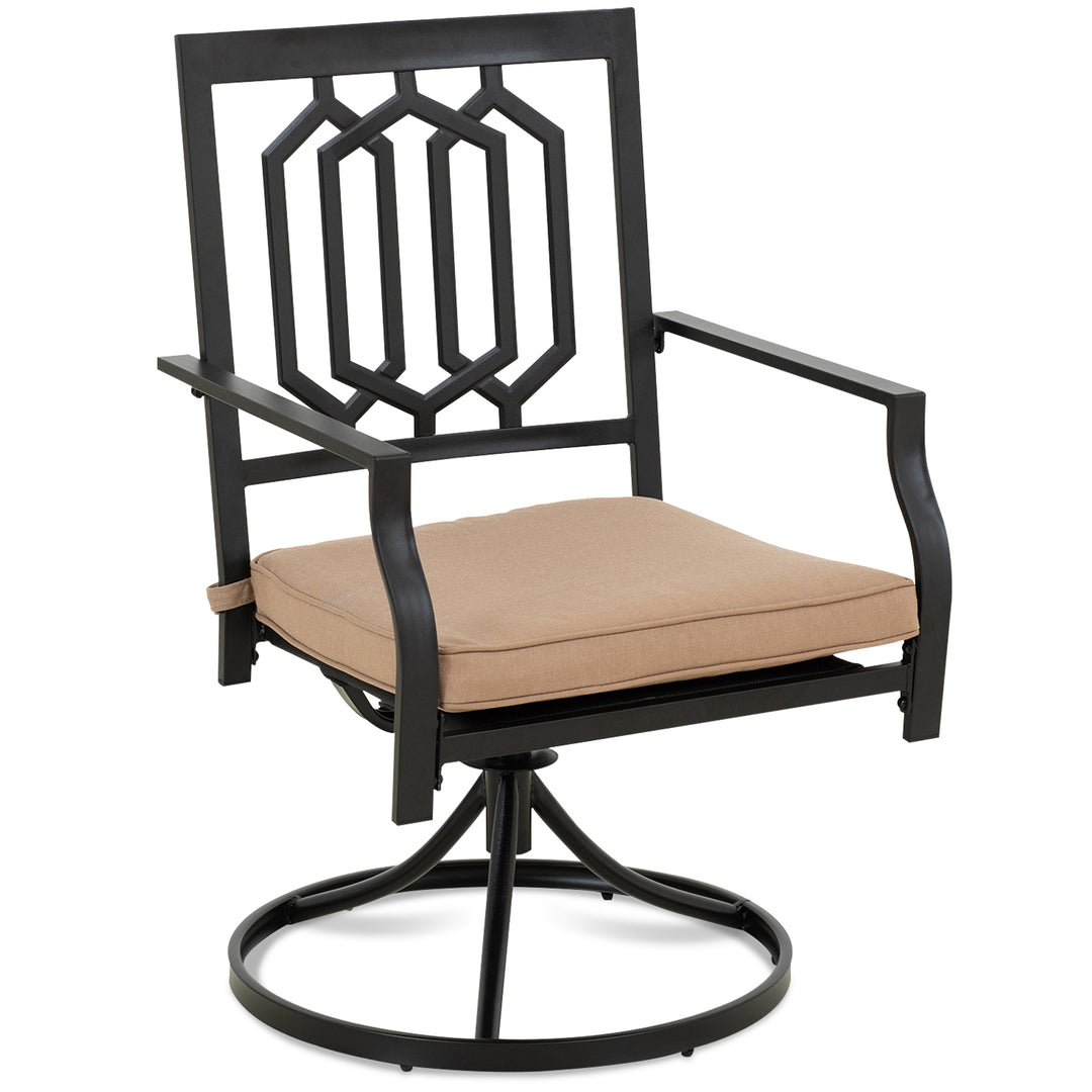 Modern Outdoor Revolving Dining Chair PATIO White Background