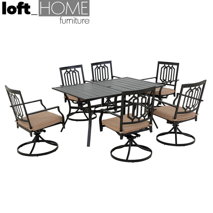 Modern Outdoor Revolving Dining Chair PATIO Color Swatch