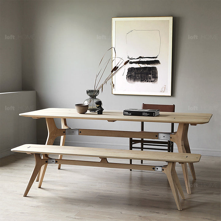 (Fast Delivery) Dining Bench KIRI Detail