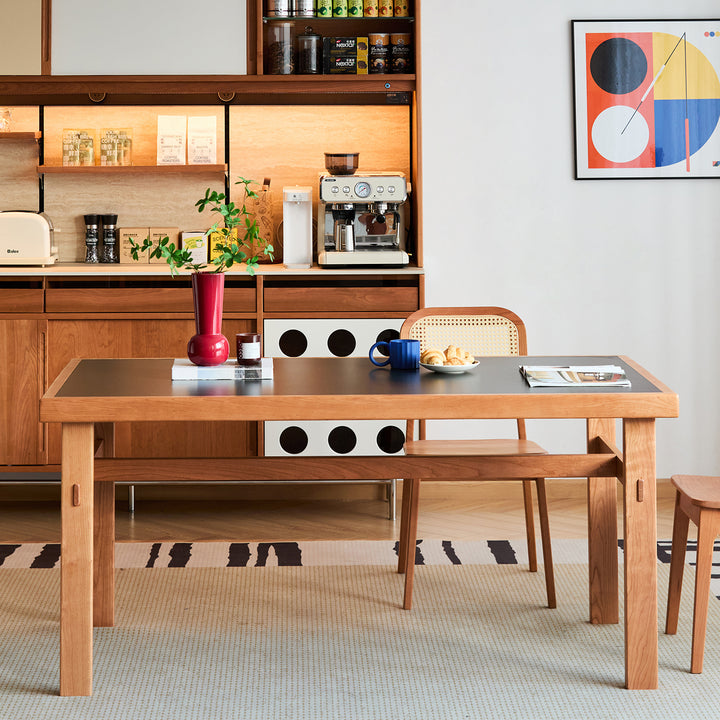 Scandinavian sintered stone dining table geshan color swatches.