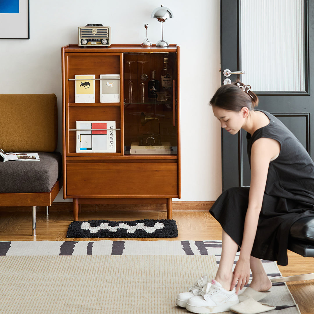 Vintage boxwood side cabinet vista material variants.