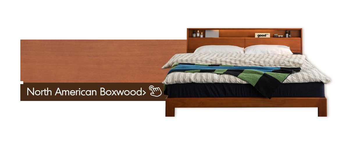Japandi Walnut Wood Bed ACCOMPANY LIGHT Good to Know - 4