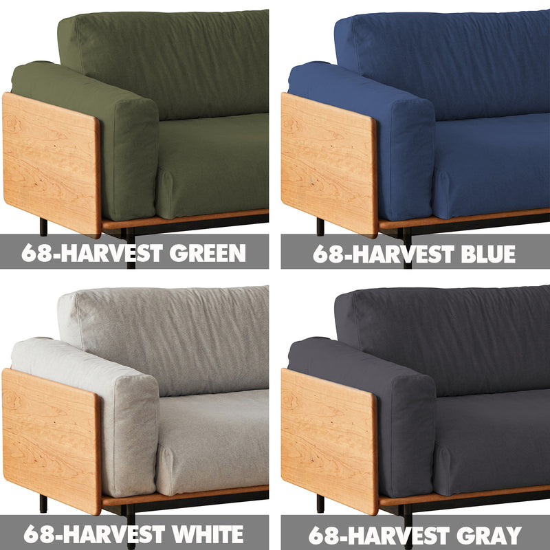 Scandinavian Boucle Fabric 3 Seater Sofa HARVEST Color Swatches