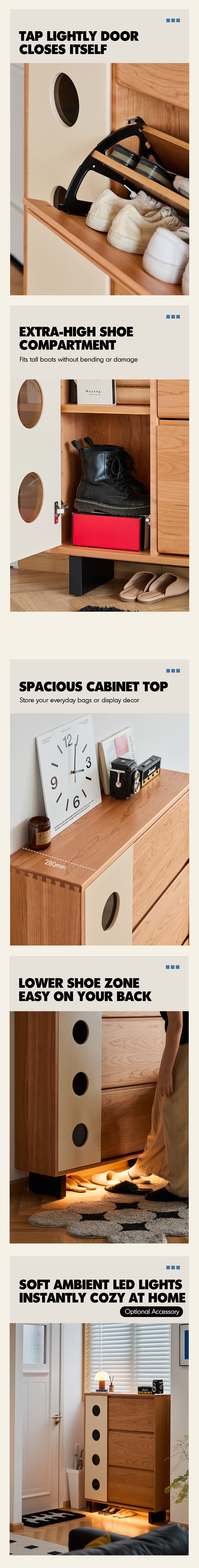 Scandinavian Cherry Wood Shoe Cabinet TIMELESS Good to Know - 9