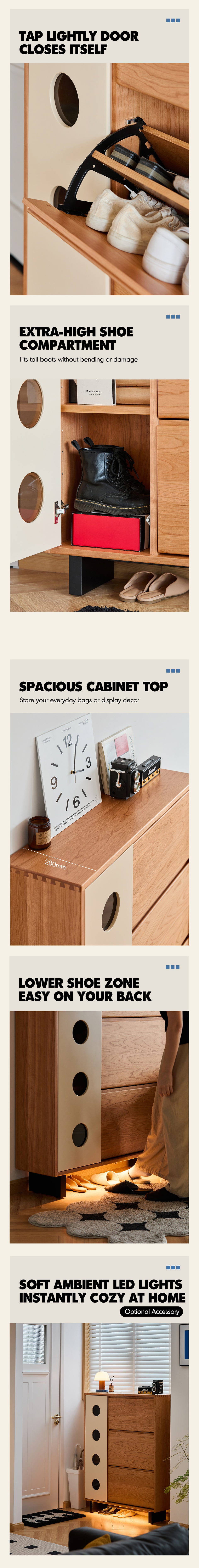 Scandinavian Cherry Wood Shoe Cabinet TIMELESS More Details and Instruction_9