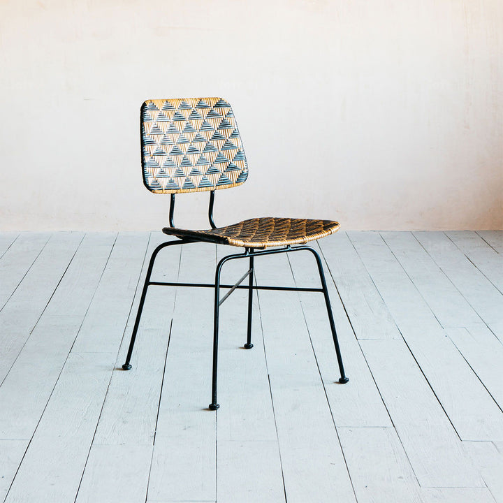 Bohemian Rattan Dining Chair LARRY In-context