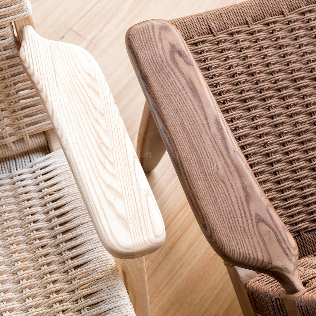 Japandi Rope Woven 1 Seater Sofa CH25 Close-up