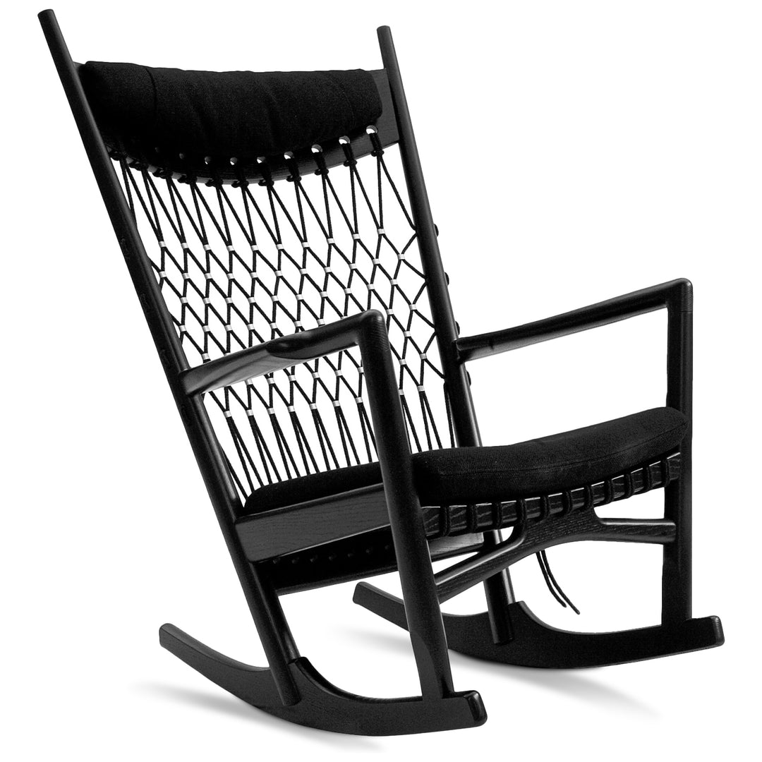 Japandi Rope Woven Rocking Chair HANS WEGNER Detail 20