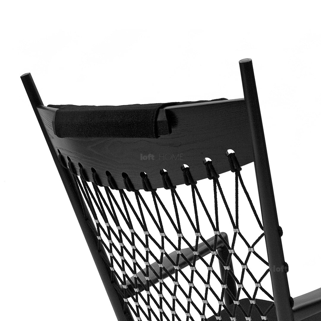 Japandi Rope Woven Rocking Chair HANS WEGNER Detail 6