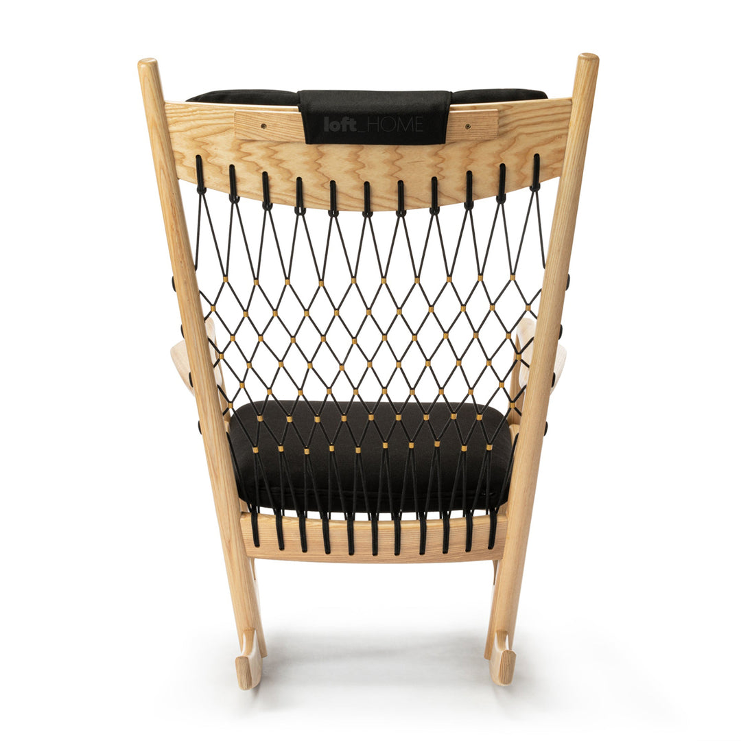 Japandi Rope Woven Rocking Chair HANS WEGNER Detail 11