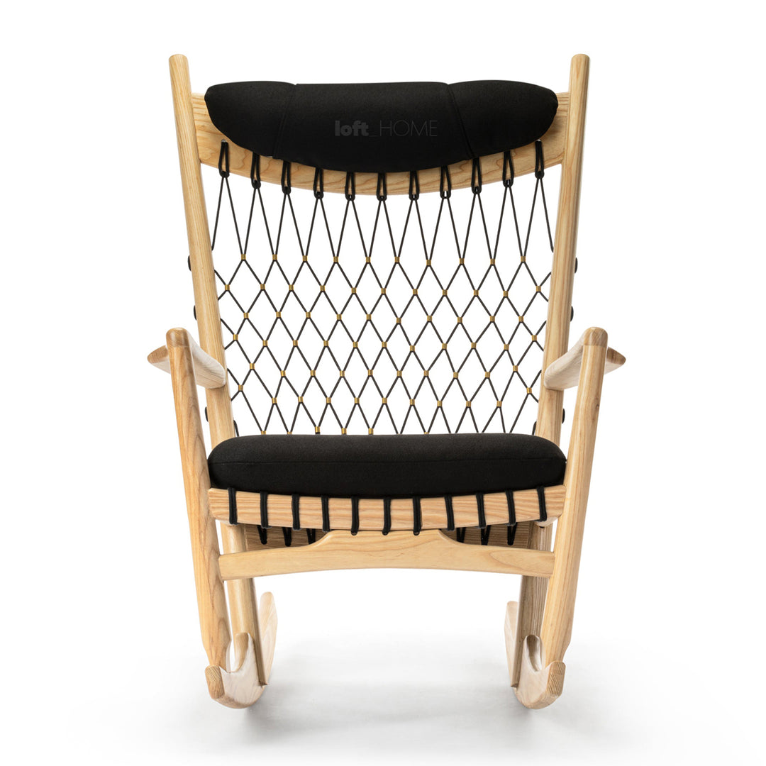 Japandi Rope Woven Rocking Chair HANS WEGNER Detail 12
