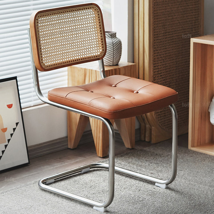 Japandi Leather Dining Chair CESCA Still Life