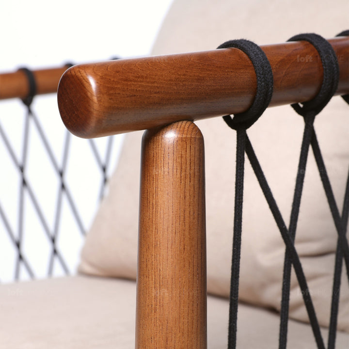 Japandi Rope Woven 1 Seater Sofa BASKET Still Life
