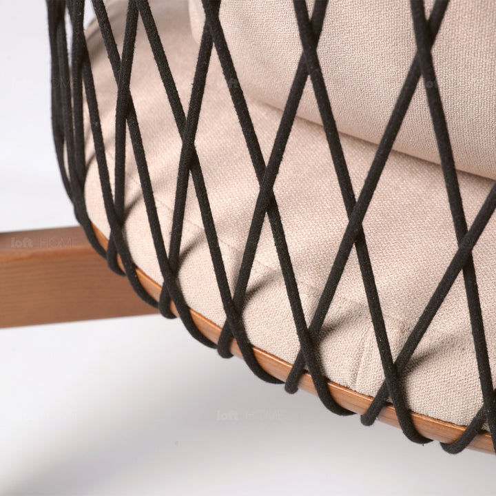 Japandi Rope Woven 1 Seater Sofa BASKET Close-up