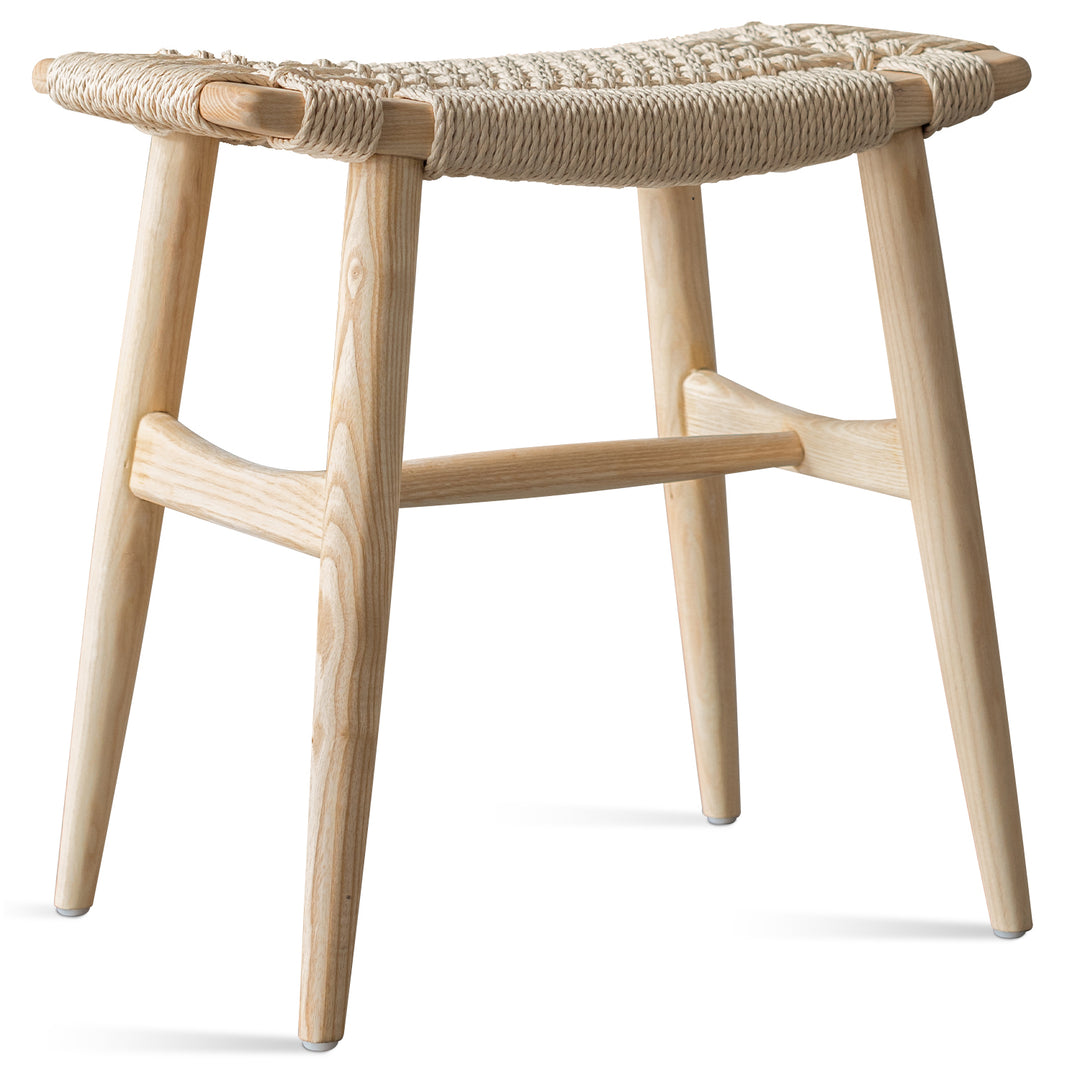 Japandi Rope Woven Dining Stool WOVEN White Background