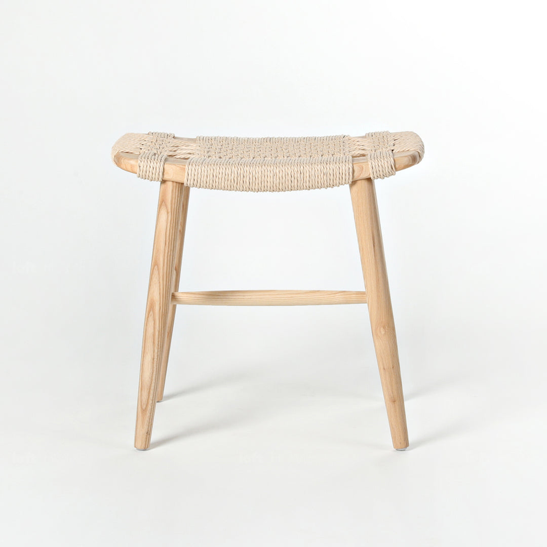 Japandi Rope Woven Dining Stool WOVEN In-context