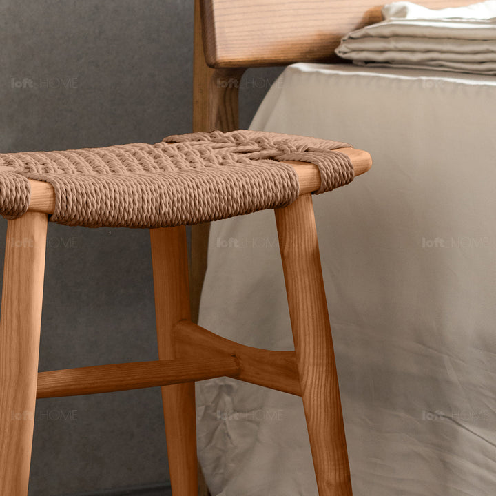 Japandi Rope Woven Dining Stool WOVEN Detail 4