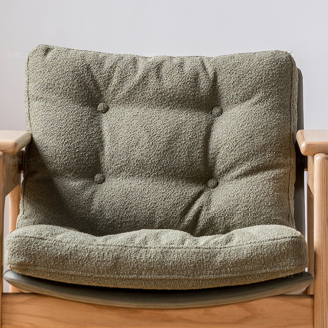 Japandi Boucle Fabric 1 Seater Sofa RENATA Panoramic