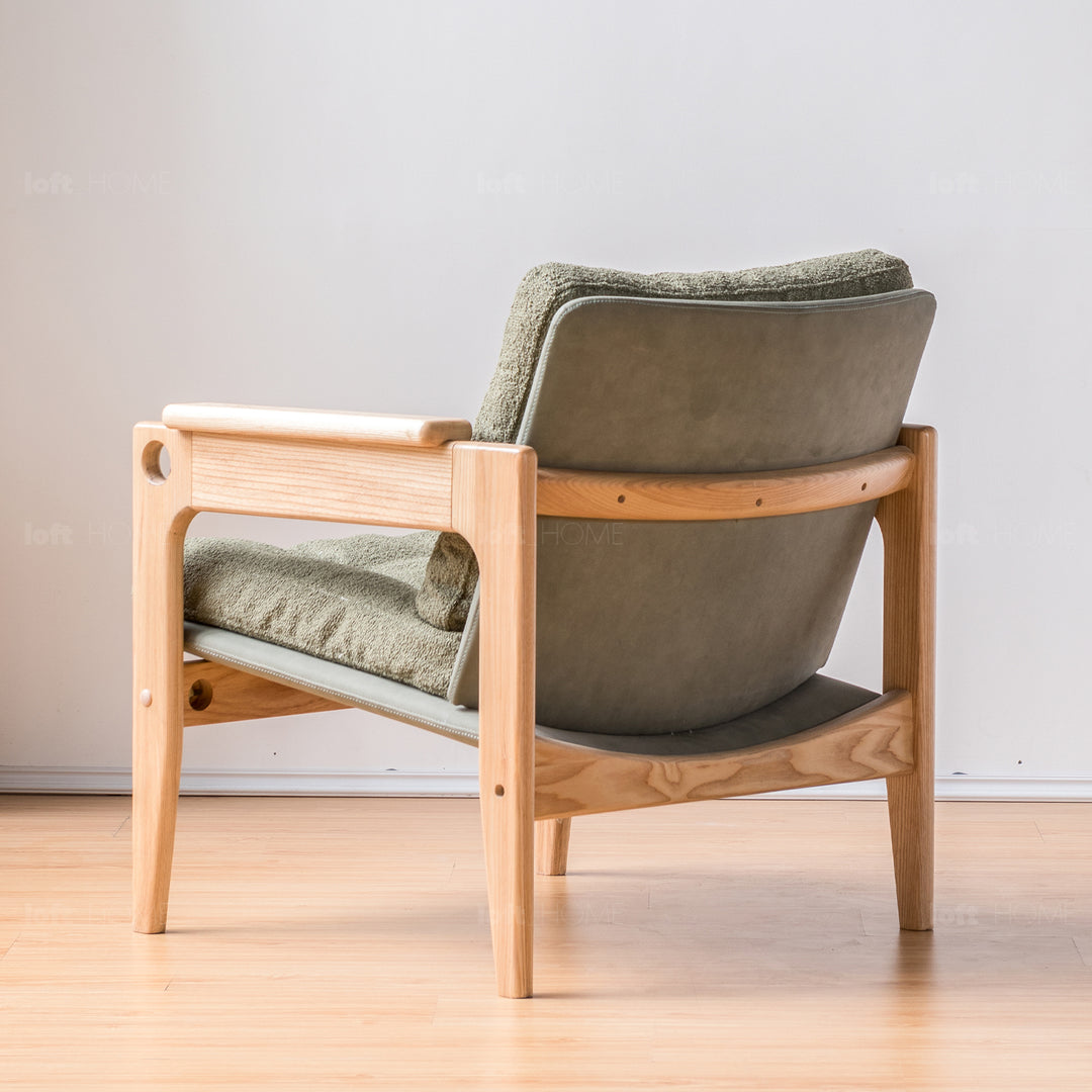 Japandi Boucle Fabric 1 Seater Sofa RENATA Color Variant