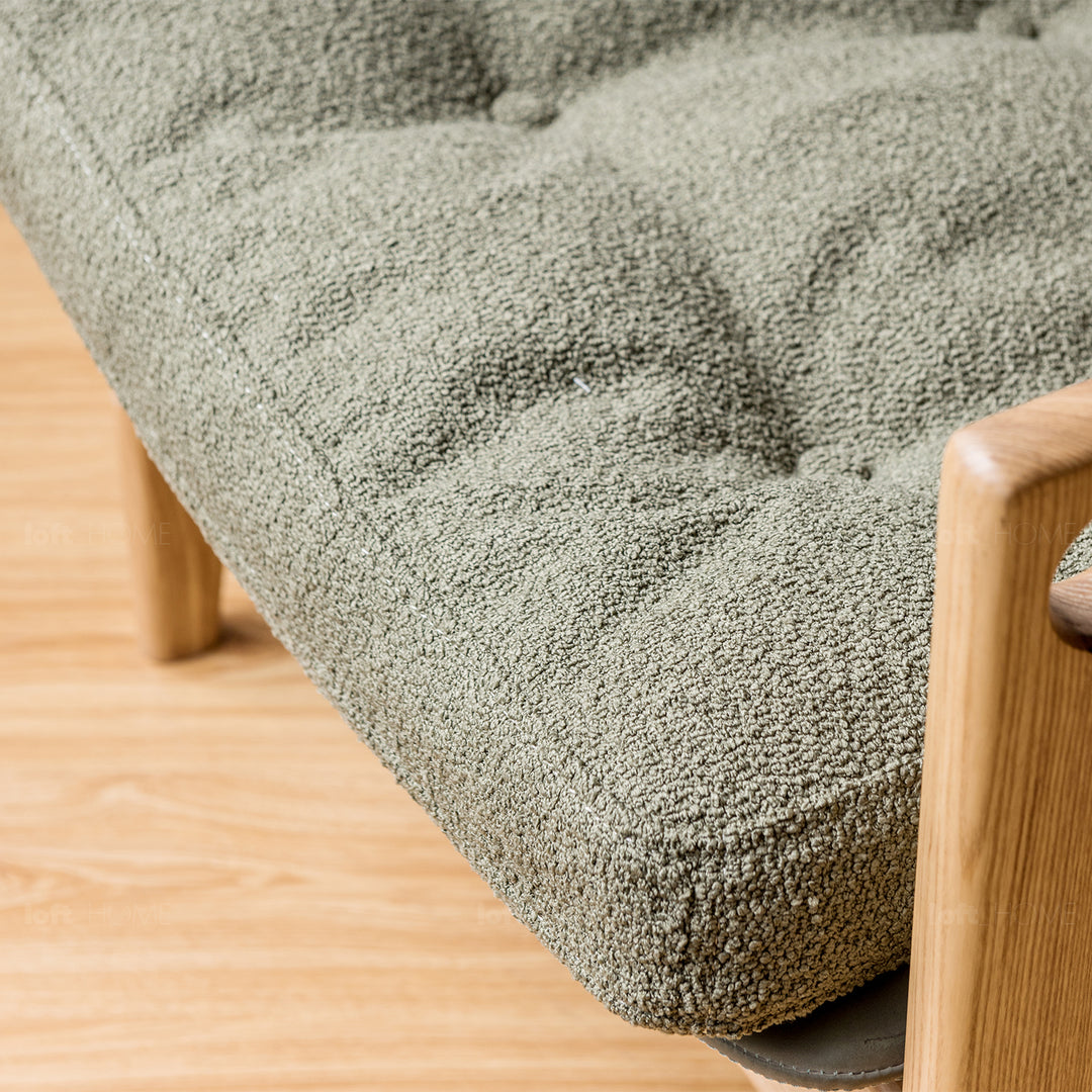 Japandi Boucle Fabric 1 Seater Sofa RENATA In-context