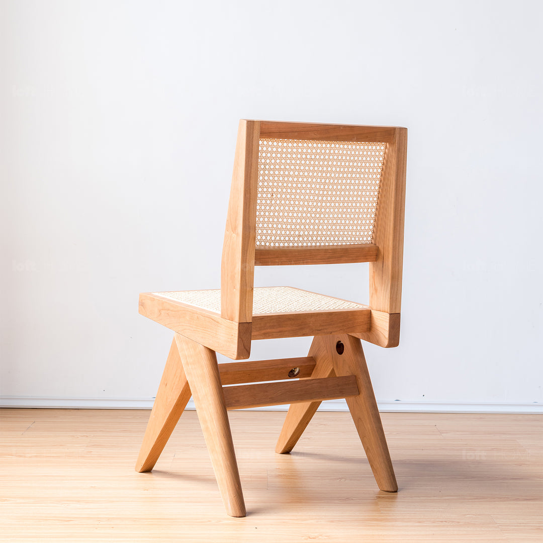 Japandi Rattan Dining Chair JEANNERET In-context