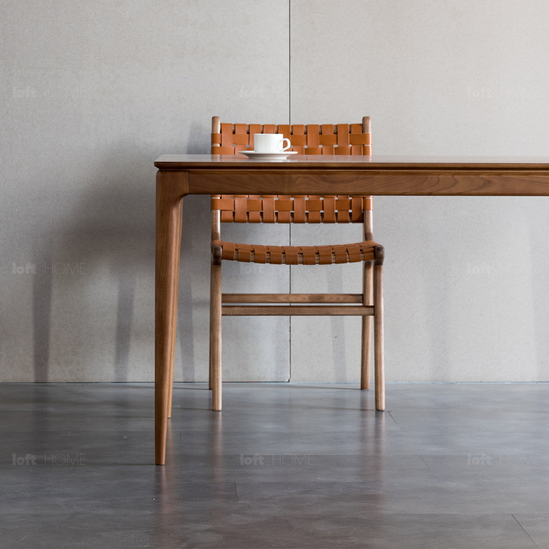 Japandi Leather Dining Chair PASADENA Conceptual