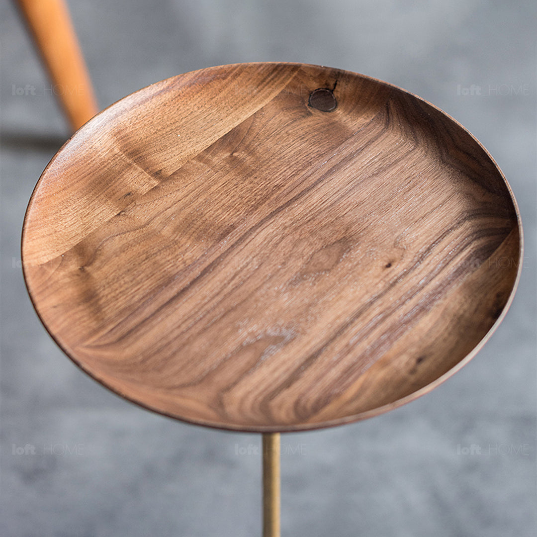 Japandi Wood Side Table COCKTAIL In-context