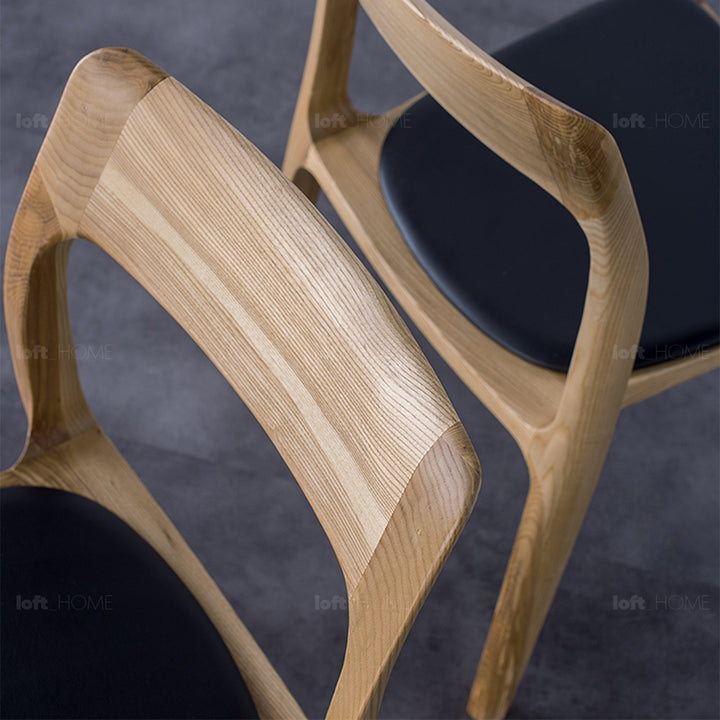 Japandi Wood Dining Chair SLEEK Detail 7