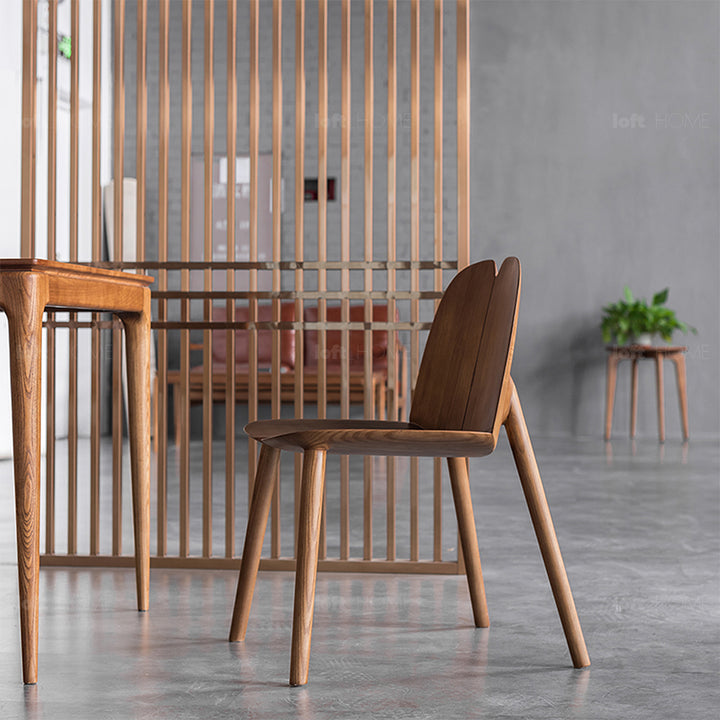 Japandi Wood Dining Chair PULP In-context