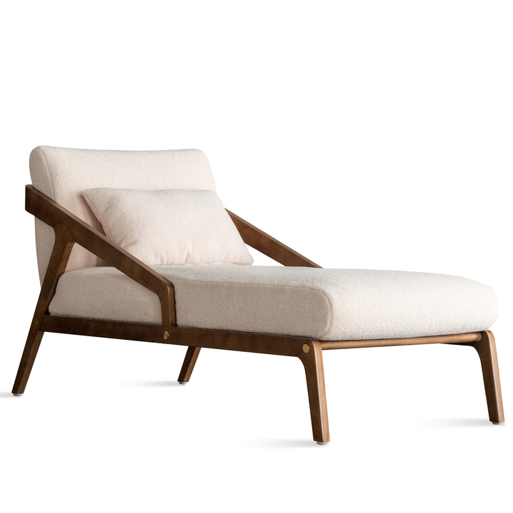 Japandi Boucle Fabric Sofa Chaise CONTEMPORATY White Background