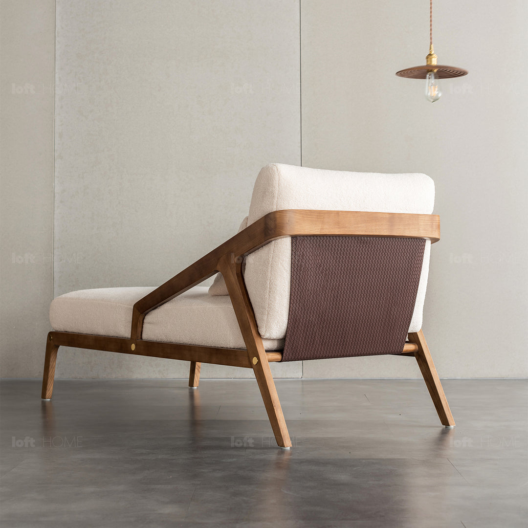 Japandi Boucle Fabric Sofa Chaise CONTEMPORATY Environmental