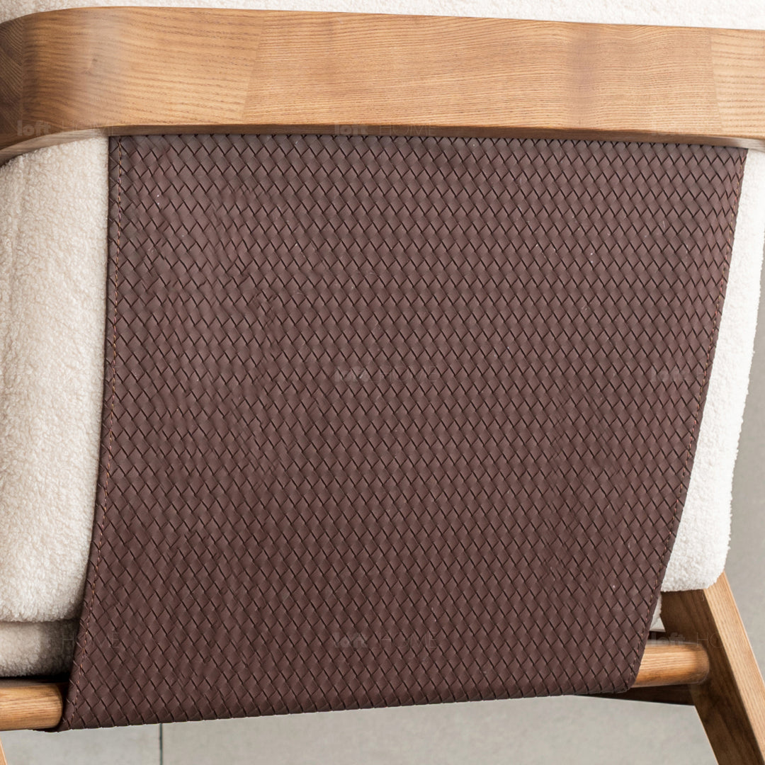 Japandi Boucle Fabric Sofa Chaise CONTEMPORATY Conceptual