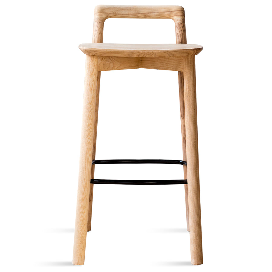 Japandi Wood Bar Chair BREEZE White Background