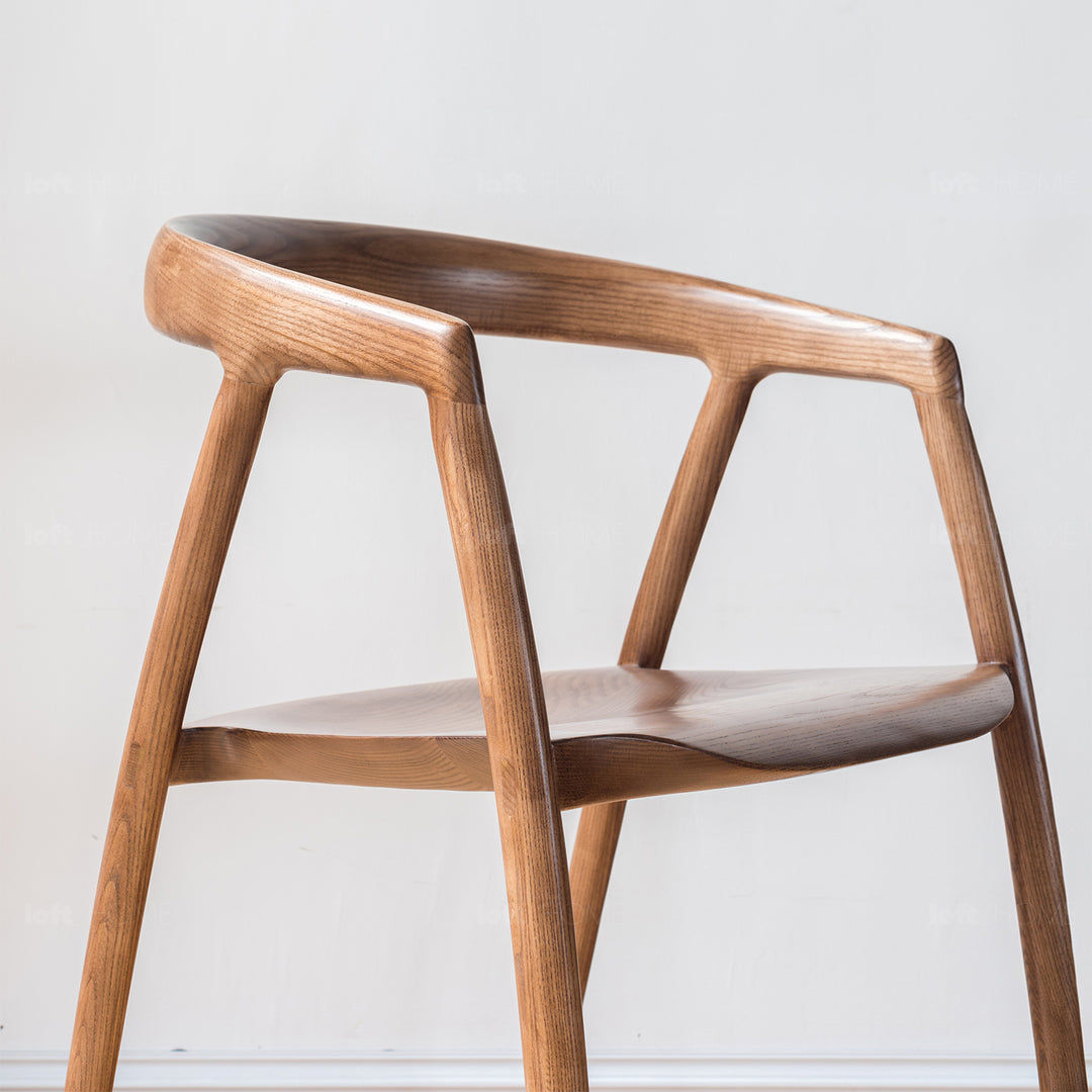 Japandi Wood Dining Chair BATOO Detail 1