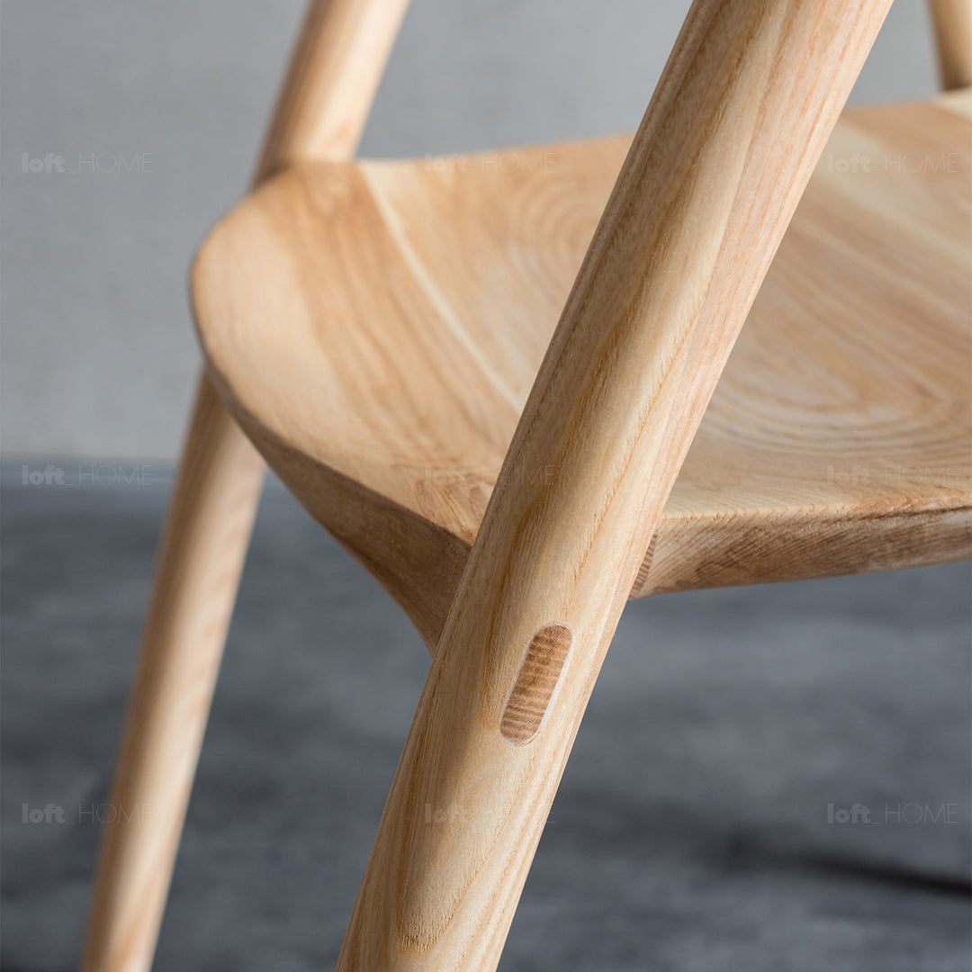 Japandi Wood Dining Chair BATOO Detail 10