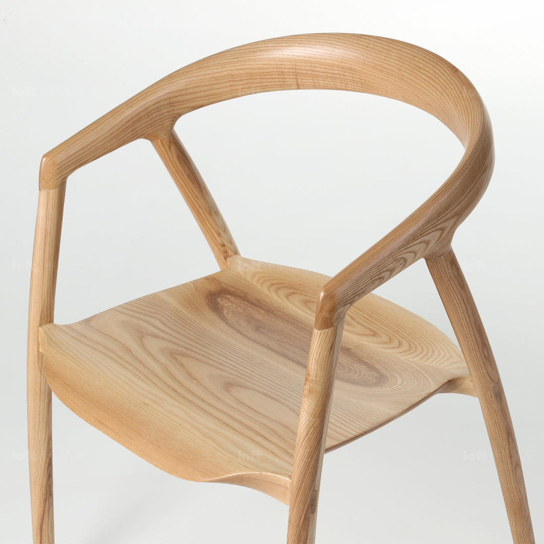 Japandi Wood Dining Chair BATOO Detail 12