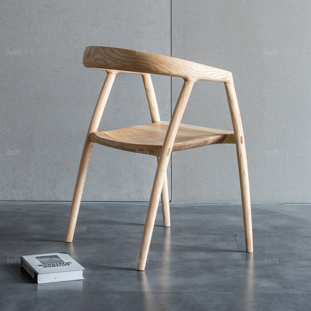 Japandi Wood Dining Chair BATOO Detail 4