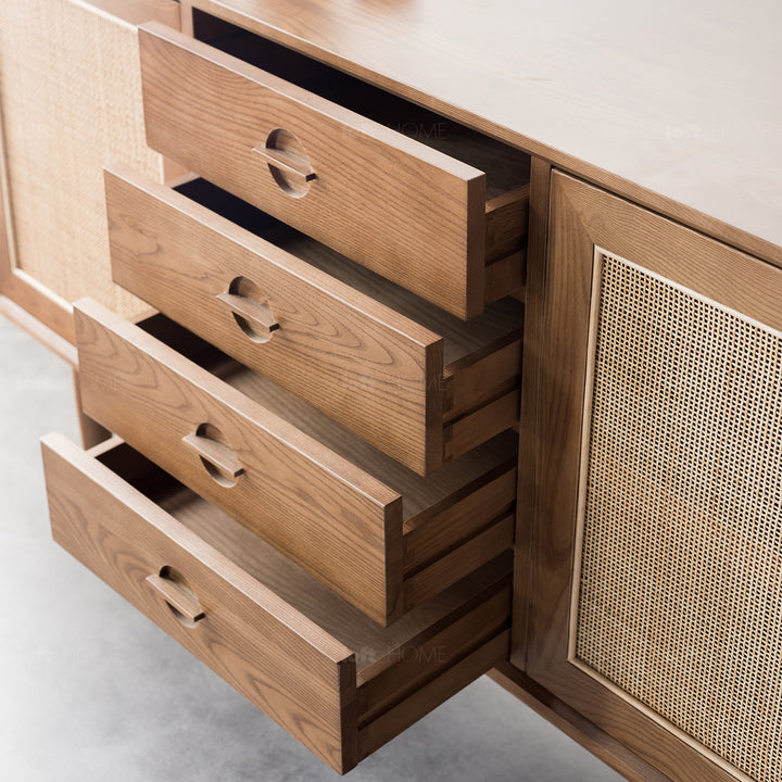 Japandi Wood Storage Cabinet PEAK In-context