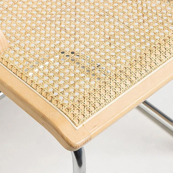 Japandi Rattan Armrest Dining Chair CESCA Detail 3