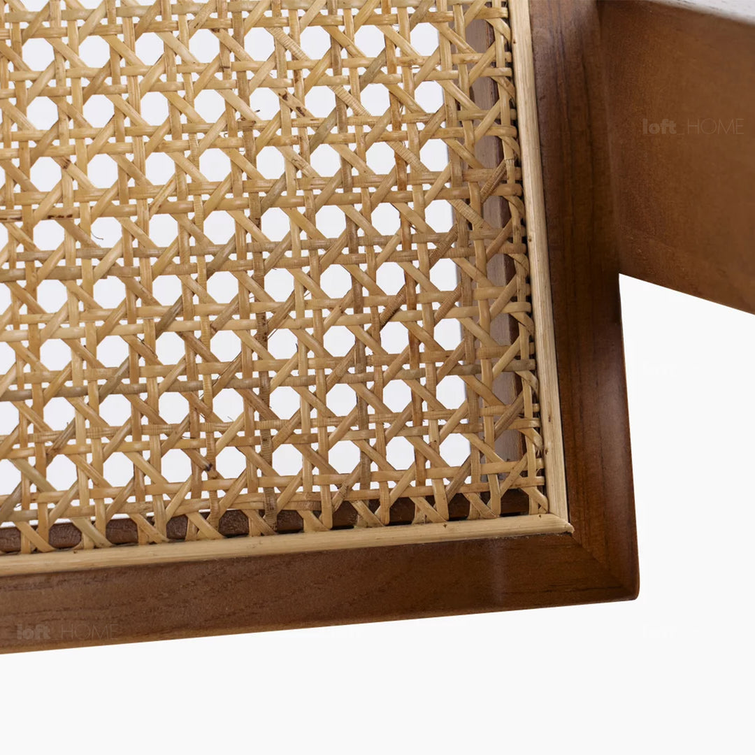 Japandi Rattan Armrest Dining Chair JEANNERET Detail 8
