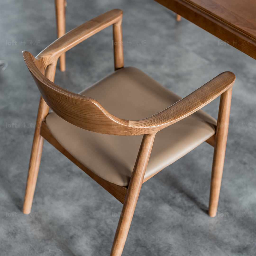 Japandi Wood Dining Chair HIROSHIMA Detail