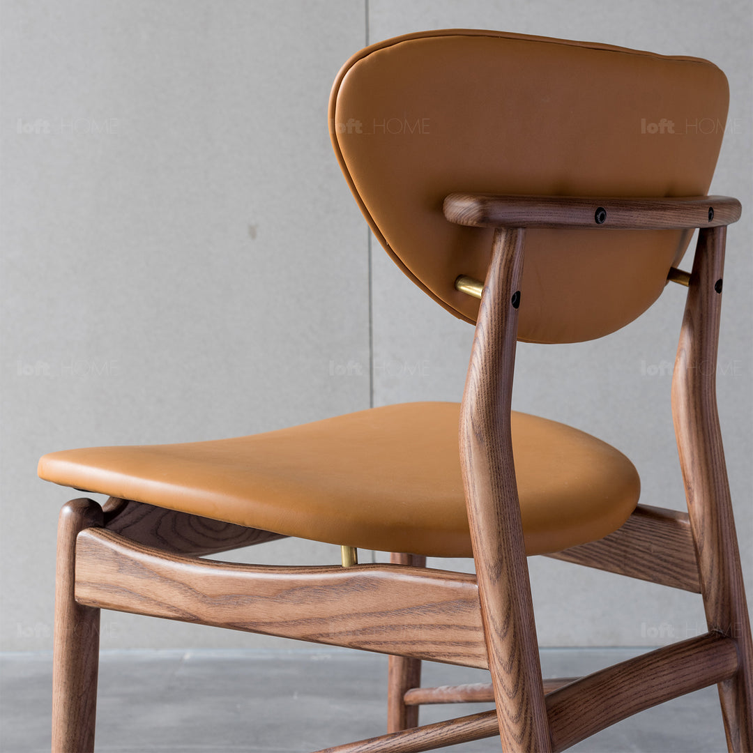 Japandi Leather Dining Chair FINN Panoramic