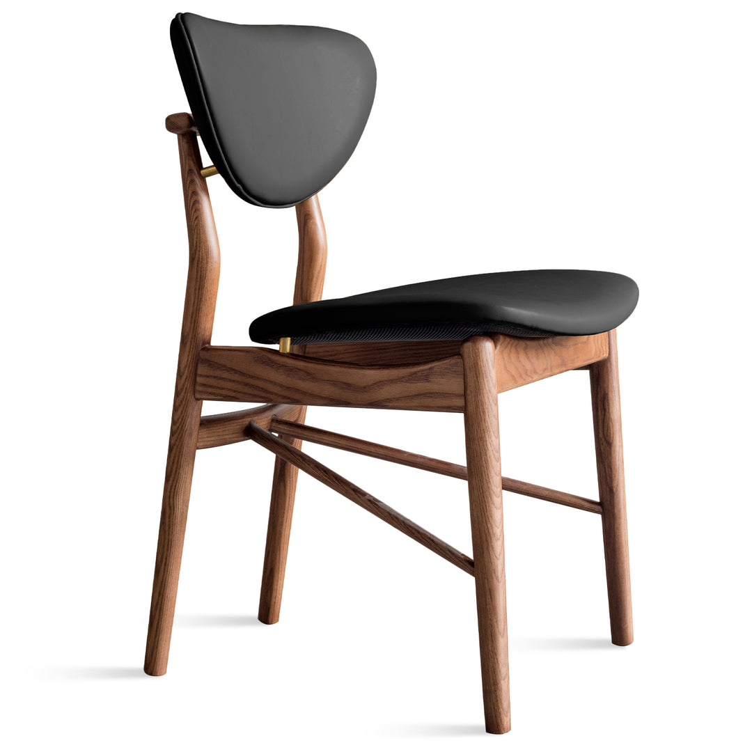 Japandi Leather Dining Chair FINN Environmental
