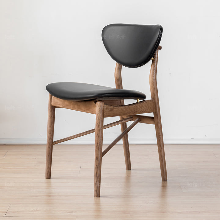 Japandi Leather Dining Chair FINN Conceptual