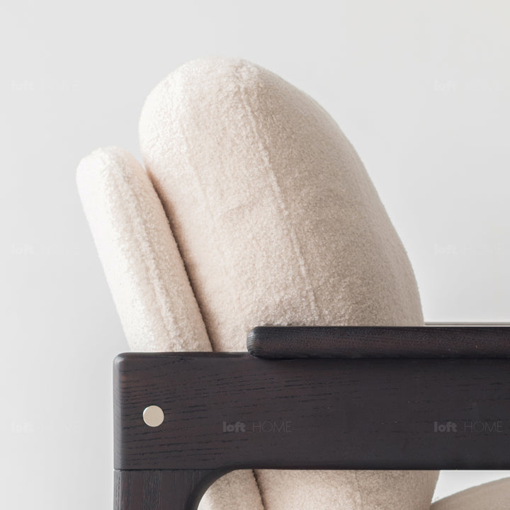 Japandi Boucle Fabric 1 Seater Sofa MVIEW Still Life